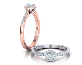 halo anel de noivado design clássico 3dmodel rodada jóias francês pavimentação delicado anéis diamante o engajamento a europa reino unido eua canadá printable 3d brilhantes solitaire 3d print model - Mito3D