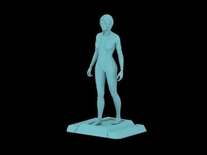 aureola infinito cortana estatua 3d impresión expediente mujer figura personaje alcanzar monitor miniatura cosplay pasatiempo bricolaje diy 3d print model - Mito3D
