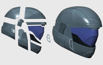 aréola inspirado odst capacete espartano masterchief mestre chefe infinito halo3 passatempo faça 3d print model - Mito3D