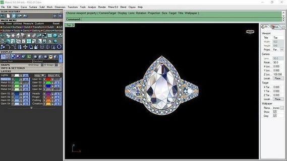 Halo poire forme bague bijoux or imprimable pierres précieuses bijouxcaddesign poirier pierre ronde fiançailles brillant luxe bijou diamant gemme anneaux 3d print model - Mito3D