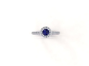 halo anello gioielli di fidanzamento designer anelli 3d print model - Mito3D