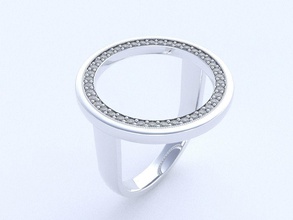halo ring circle circular donut women diamond diamonds love design luxury gem cute fashion jewelry rings 3d print model - Mito3D