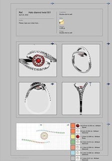 halo ring model jewellery engagemnet anniversary jewelry rings 3d print model - Mito3D