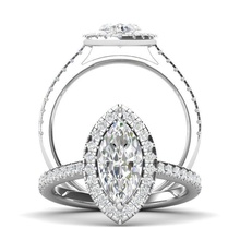 halo ring - jf006 jewelry gem haloring diamond jewelrycad jewelform stljewelry jewelry3dm ring3dm haloring3dm rings 3d print model - Mito3D