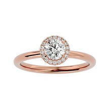 heiligenschein solitär hochzeit engagement ring 360 aussicht schmuck band frauenring gold diamant ringe frauen druckbar 3d print model - Mito3D