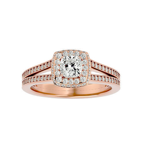 aréola solitário casamento noivado anel 360 visão joalheria banda feminino ouro diamante argolas mulheres imprimível 3D print model - Mito3D