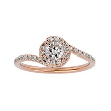 aréola solitário Casamento noivado anel 360 Visão joalheria banda feminino ouro diamante argolas mulheres 3d print model - Mito3D