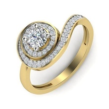 halo solitaire mariage engagement femmes bague bijoux bande femme précieux or imprimable diamant mode anneaux masse collection 3d print model - Mito3D