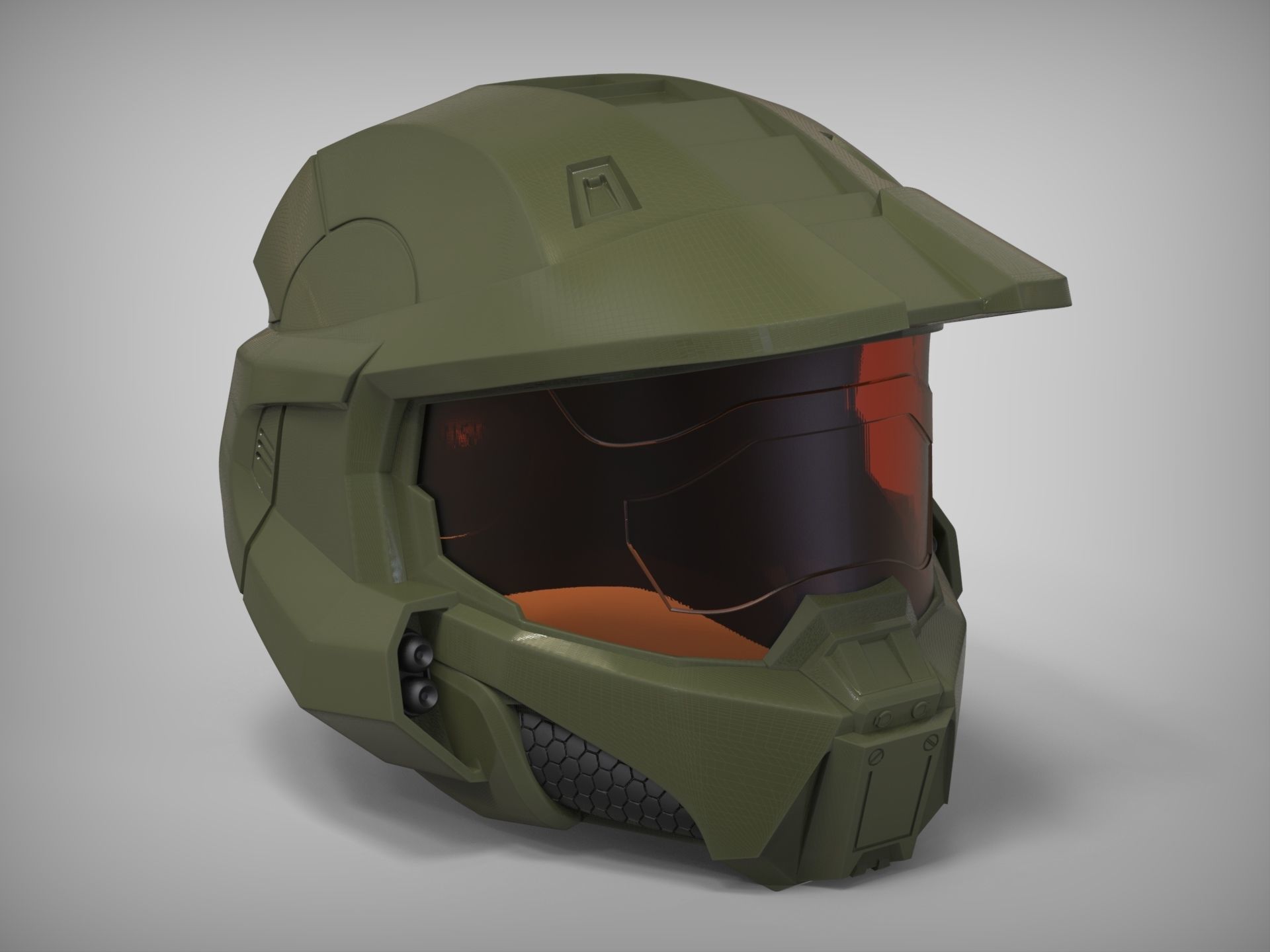 aureola espartano casco armadura máscara proteccion soldado spatran milsim airsoft paintball strikeball juego arsenal timón masterchif cortana militar persona digitos proteger juegos juguetes 3D print model - Mito3D