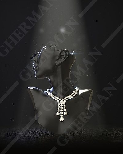 halo tennis necklace jewelry luxury gem fashion precious printable jewel necklaces pendant engagem ring sterling brilliant jewellery beauty sapphire apparel silver wedding brillant 3D print model - Mito3D