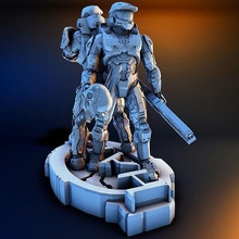 hale savaş oyun epik maovie tabanca Sanat heykeller 3d print model - Mito3D