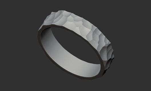 hammer pattern ring ring jewelry printable jewelry rings hammer zbrush jewellery 3dmodel jewel fashion ring fashion rings  3d print model - Mito3D