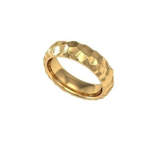 Hammer Ring Band Schmuck Gold druckbar Silber Diamant Ringe Engagement Hochzeit Mode gehämmert Männer Platin brillant 3d print model - Mito3D