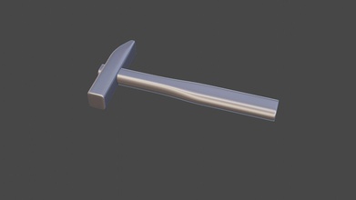 martello semplice hobby-fai da te il 3dprint strumento martelli industriale strumenti miniature altri hobby fai mano utensili a 3d print model - Mito3D