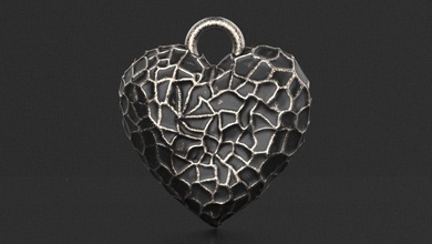 hammer texture heart pendant jewel jewellery hammered shape nature pandle love cute charm silver cnc zbrush 3dprintable 3dprint gold platinum jewelry pendants 3d print model - Mito3D