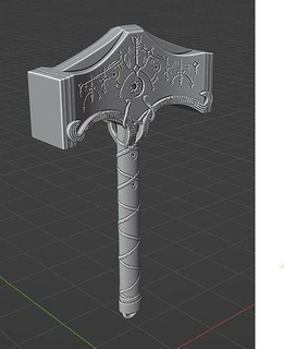 martello thor mjolnir odino loki nordico mitologia asgard asgardiano Vendicatori Dio arte 3d print model - Mito3D
