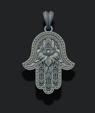 hamsa pendente khamsa gioielleria allah bismillah dio lettera islam amuleto talismano souvenir arabo fascino mano religione ebreo hamesh simbolo giudaismo dito ciondoli 3d print model - Mito3D