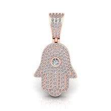 hamsa pendent jewel gem engagement wedding jewellery diamond printable ring gold jewelry engagem fashion sterling white brilliant beauty pendants 3d print model - Mito3D