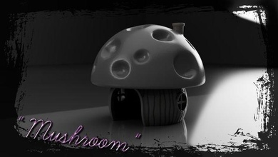hamster mouse home mushroom playhouse pet house printable building model hobby diy 3d print model - Mito3D