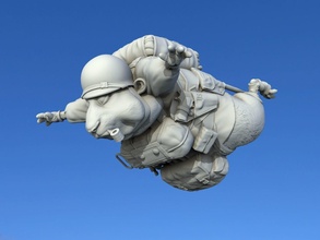 hamster fallschirmjäger skulptur statue spielzeug spaß kunst figur figuren miniaturen dekor deko abspielen charme schmuckstück anhänger bibelot hobby spiele spielzeuge 3d print model - Mito3D