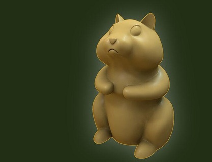 hamster animal rodents fluffy home form silicone replication copies production chocolate plastic gypsum business sell figure art sculptures 3d print model - Mito3D