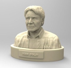 han solo portrait sculpture statue art homme figurine film guerres étoiles sculptures 3d print model - Mito3D