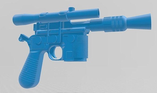 han solos dl-44 blaster pistol solo hansolo starwars star wars smuggler dl 44 hobby diy 3d print model - Mito3D
