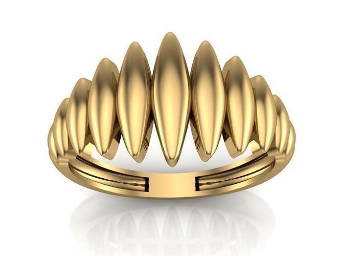 hana ring gold jewelry silver rings jewellery jewel free 3D print model - Mito3D