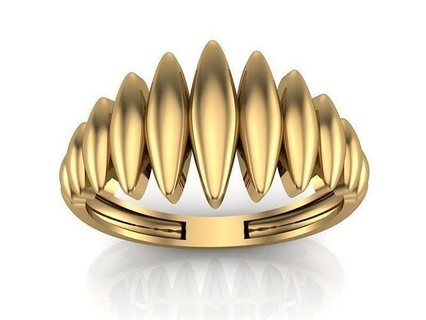 hana ring gold jewelry silver rings jewellery jewel free 3d print model - Mito3D