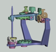 hanau tip diş artikülatör model ağız doktoru tıbbi ekipman hekimliği teknisyeni bilim biyoloji 3d print model - Mito3D