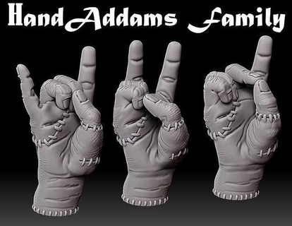main Addams famille 2 mano Mercredi Jeux jouets 3d print model - Mito3D