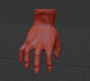 hand addams halloween family fingers wrist hold 3d print model character art sculptures 3d print model - Mito3D