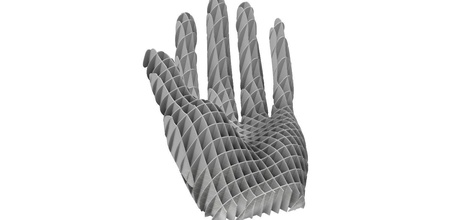 Hand Kunst Installation geschnitten Flachgehäuse Skulpturen 3d print model - Mito3D