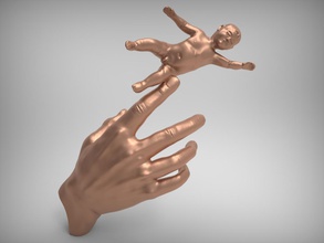 mão de criança a arte escultura cultura estatueta escultural estátua figura mãos crianças 3dprint decorativos decoração esculturas 3d print model - Mito3D