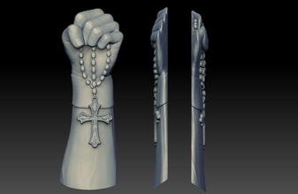 el çapraz dövme bas relief cnc eller namaz haç takı mücevher kolye Rahatlama Katolik Hıristiyan kilise isa Tanrı Sanat heykeller dindar nesne dekompresyon 3d print model - Mito3D