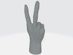 mano gesto pace decorativo umano disegno casa arredamento 3d print model - Mito3D