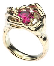 hand-hand-ring Diamant - Ehering Schmuck ring gold finejewellery gut semi joias Juwel Künstlerische Ringe Silber Mode kostbar Luxus diamond weiß gelb Farbe 3d print model - Mito3D