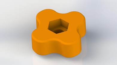 de la mano perilla hobby-diy 3d impresión tuerca el tornillo fácil diy agarre titular útil abs slt hobby herramientas afición bricolaje 3d print model - Mito3D