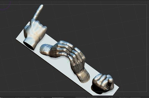 mano modello cuore forma scultura figura arte sculture 3d print model - Mito3D