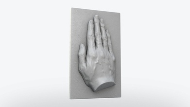 Blatt Teller Dekor Kunst sign palm Finger Geste Anatomie bedruckbar ist Mann Skulpturen 3d print model - Mito3D