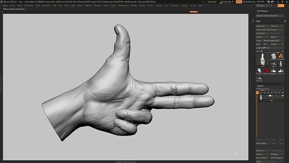 mano posa 13 3d Stampa modello delle mani umana anatomia scolpire zbrush arte sculture 3d print model - Mito3D