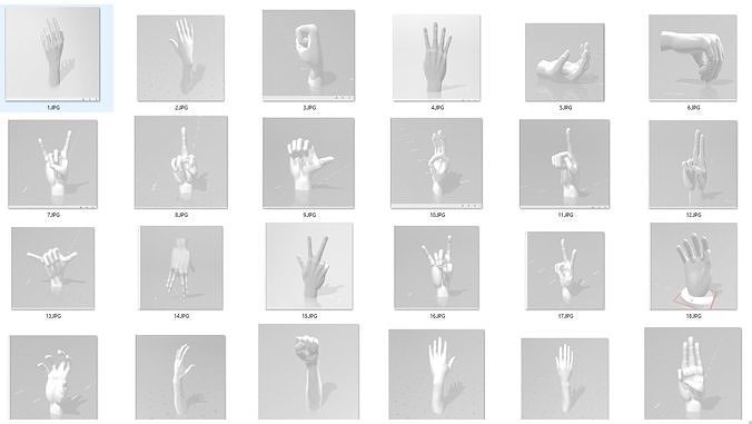 hand pose 33 model human body art sculptures 3D print model - Mito3D