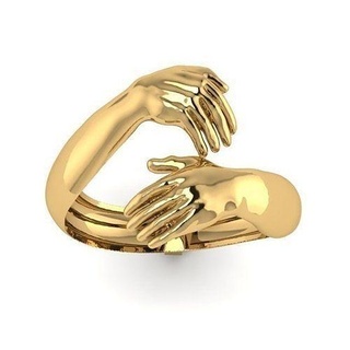 mano anillo oro Moda libra esterlina joyería joya anillos 3d print model - Mito3D