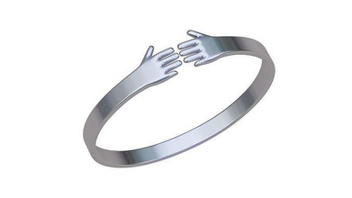 mano conformado anillo stl anillos joyería joya plata brillante imprimible cnc compromiso Alianza diamante dedo Moda preciou lujo collar manos 3d print model - Mito3D