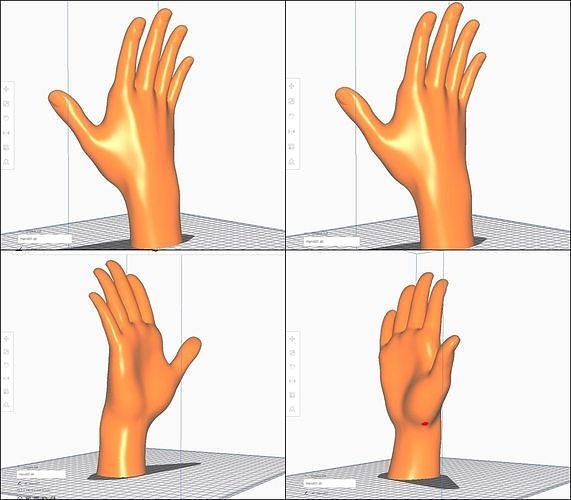 mano stl m01 anatomía personas cuerpo manos puño palma dedo zbrush realista modelo hembra personaje uña esculpir mujer Arte esculturas 3D print model - Mito3D