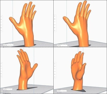 Hand stl m01 Anatomie Körper Hände Faust Palme Finger zbrush realistisch Modell weiblich Charakter Körperteil Nagel Bildhauerei Frau Kunst Skulpturen 3d print model - Mito3D