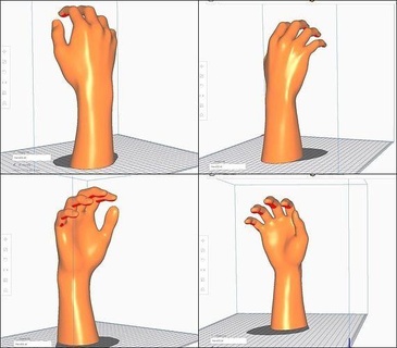 Hand stl m02 Anatomie Körper Hände Faust Palme Finger zbrush realistisch Modell weiblich Charakter Körperteil Nagel Bildhauerei Frau Kunst Skulpturen 3d print model - Mito3D