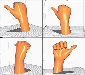 Hand stl m03 Anatomie Körper Hände Faust Palme Finger zbrush realistisch Modell weiblich Charakter Körperteil Nagel Bildhauerei Frau Kunst Skulpturen 3d print model - Mito3D