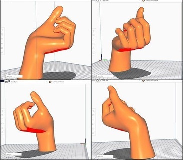 mão stl m10 anatomia corpo mãos punho Palma dedo zbrush realista modelo fêmea personagem unha esculpir mulher arte esculturas 3d print model - Mito3D