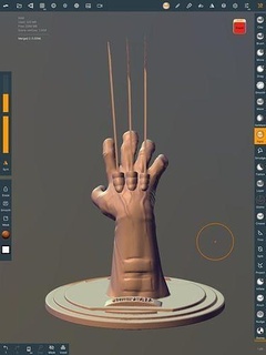 mão wolve ventilador arte xmen carcaju logan histórias quadrinhos maravilha Admirador esculturas 3d print model - Mito3D